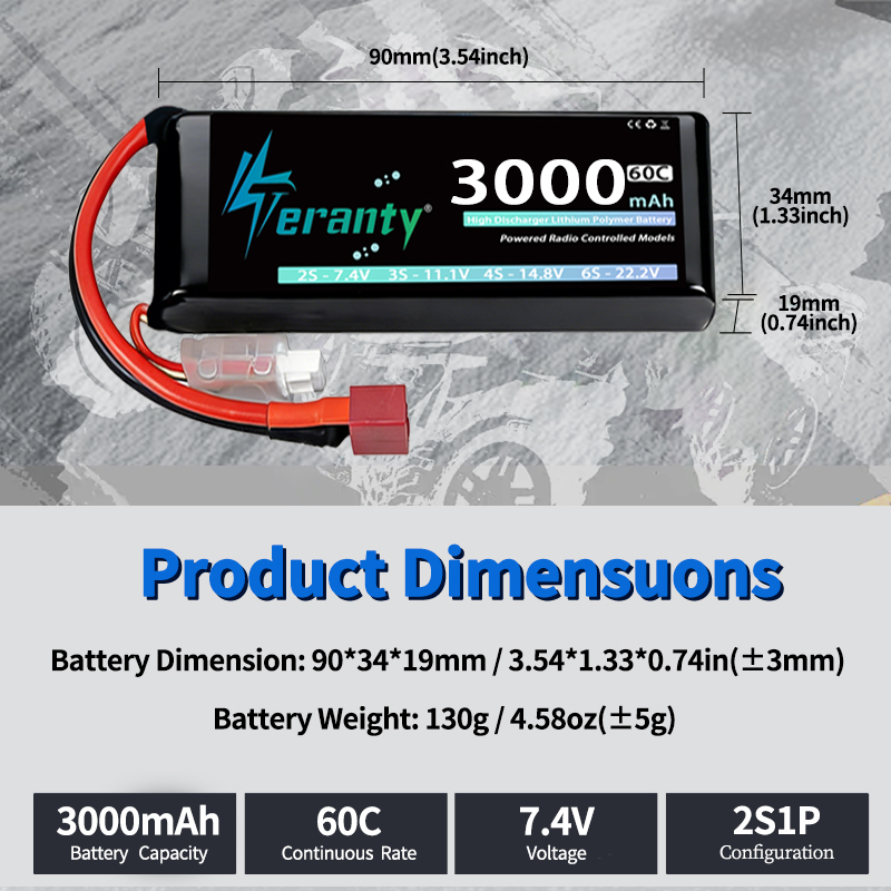 TERANTY 2S 3000mAh Lipo Batter - đánh giá và giá Rc Hobby Models