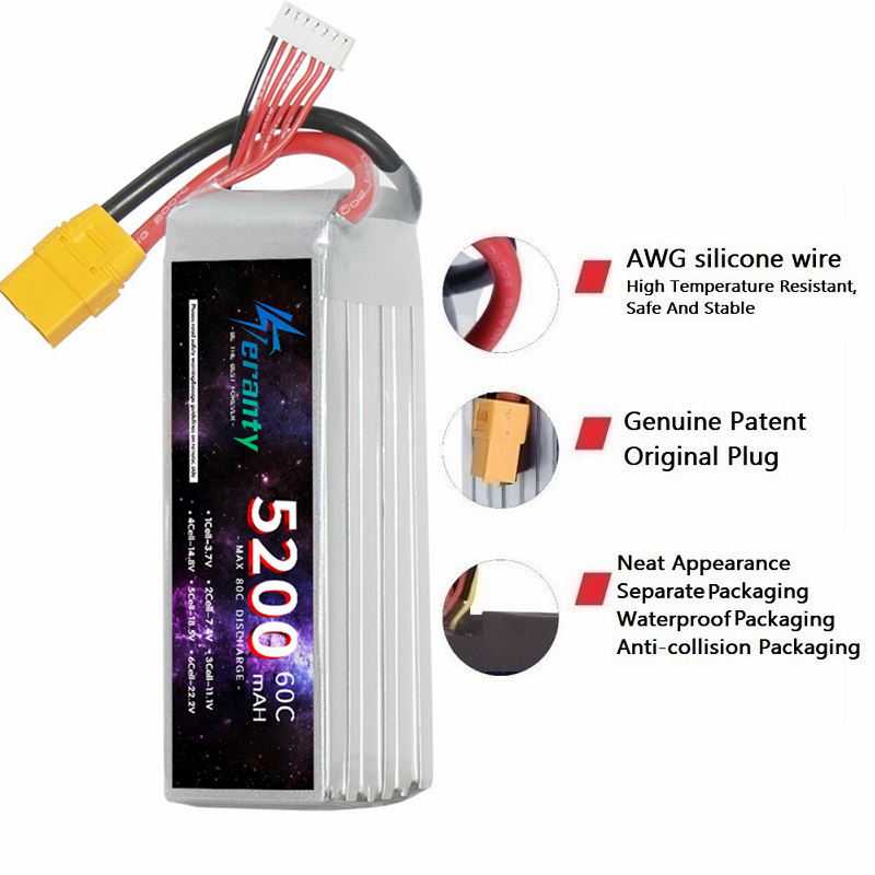TERANTY 6S 5200mAh Lipo Batter - đánh giá và giá Rc Hobby Model