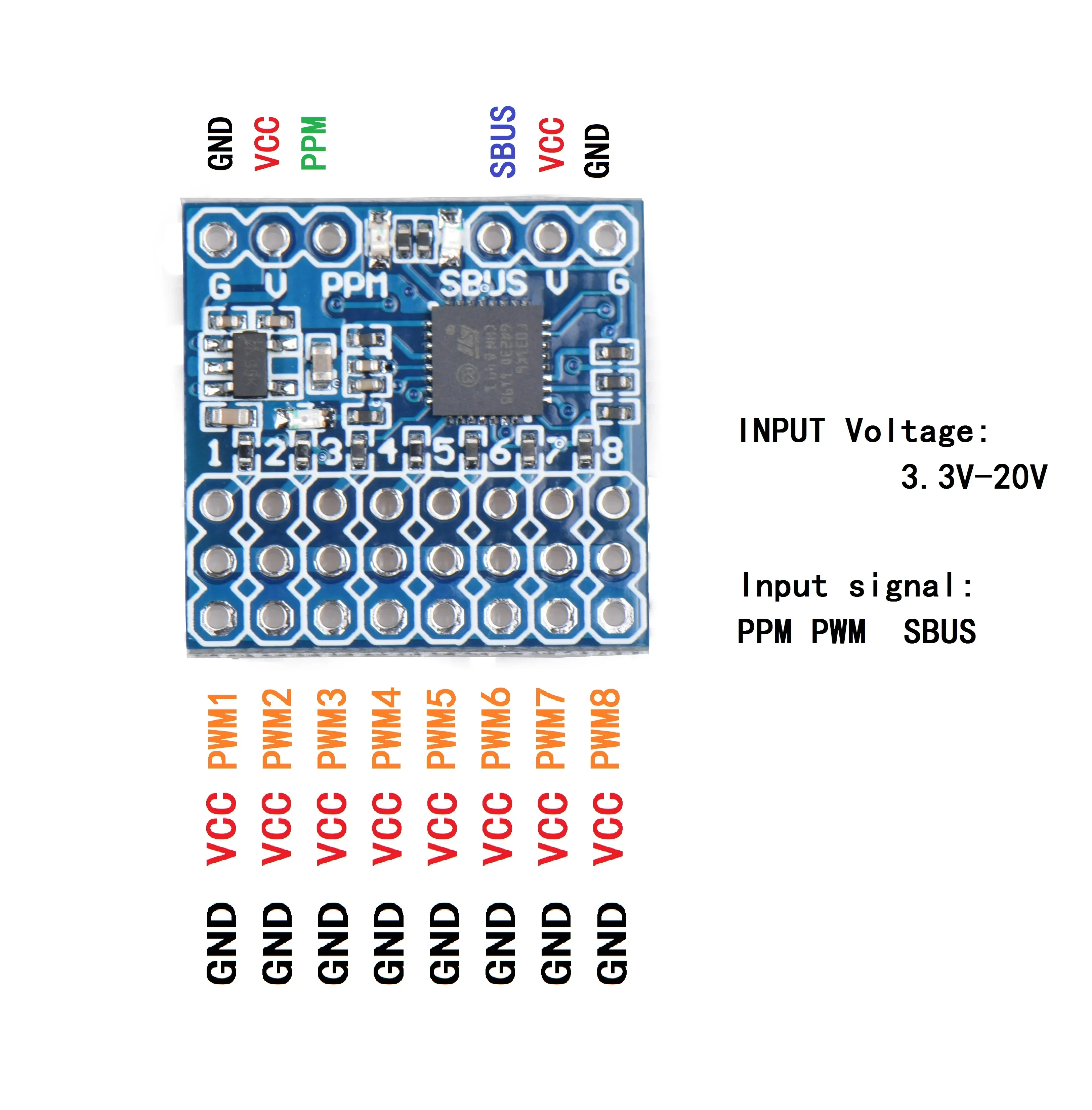 JHEMCU SPP-SBUS 8CH Converter  - đánh giá và giá Receiver Sbus 8Ch