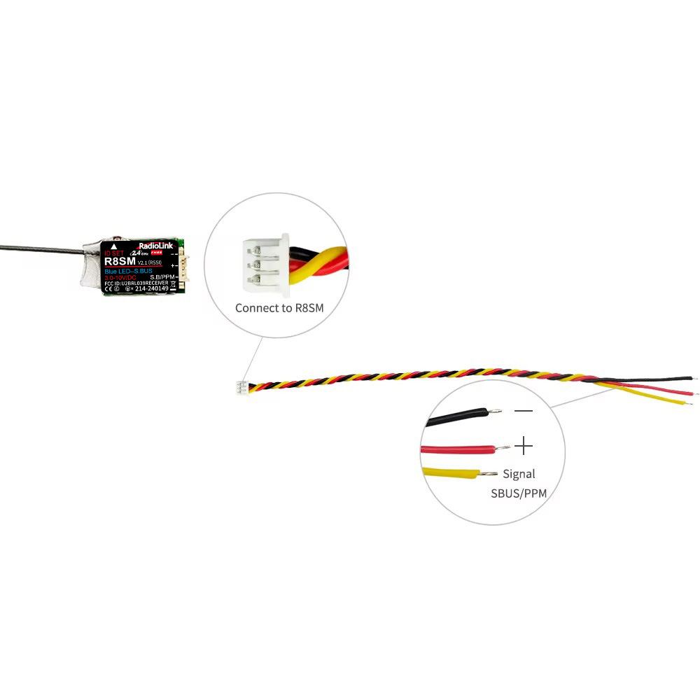 RadioLink R8SM 8CH 2.4GHz Supe - đánh giá và giá Receiver Sbus 8Ch